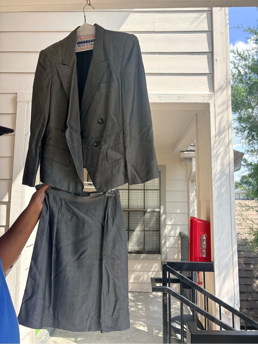 Ann Taylor Charcoal Gray Women's Two-Piece Suit 1980s